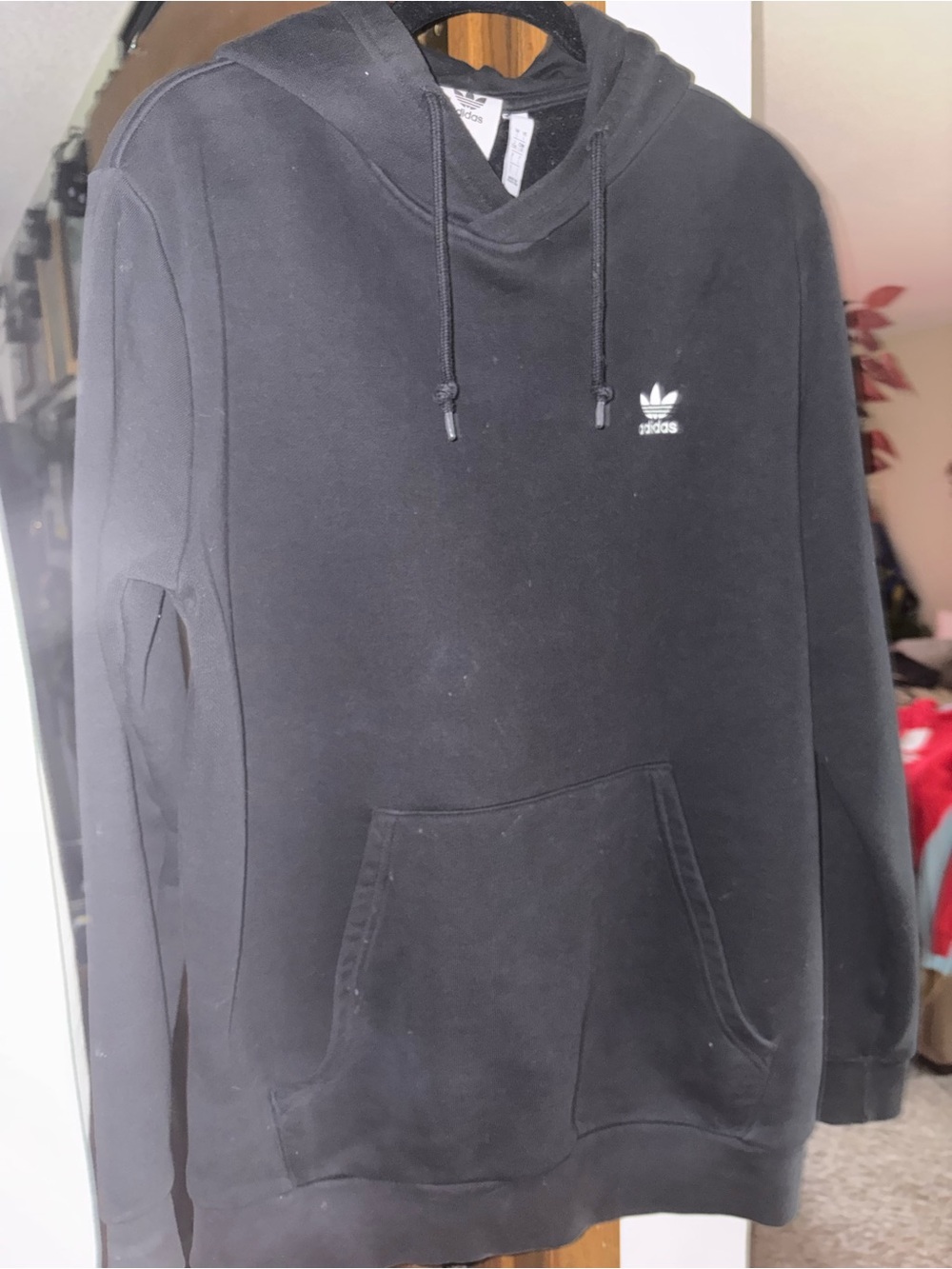 adidas Black Trefoil Pullover Hoodie